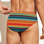 Ethnic Mexican Blanket Pattern Print Men's Swim Briefs