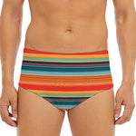 Ethnic Mexican Blanket Pattern Print Men's Triangle Swim Briefs