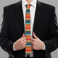 Ethnic Mexican Blanket Pattern Print Necktie