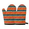 Ethnic Mexican Blanket Pattern Print Oven Mitts