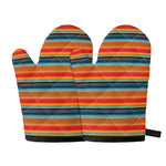 Ethnic Mexican Blanket Pattern Print Oven Mitts