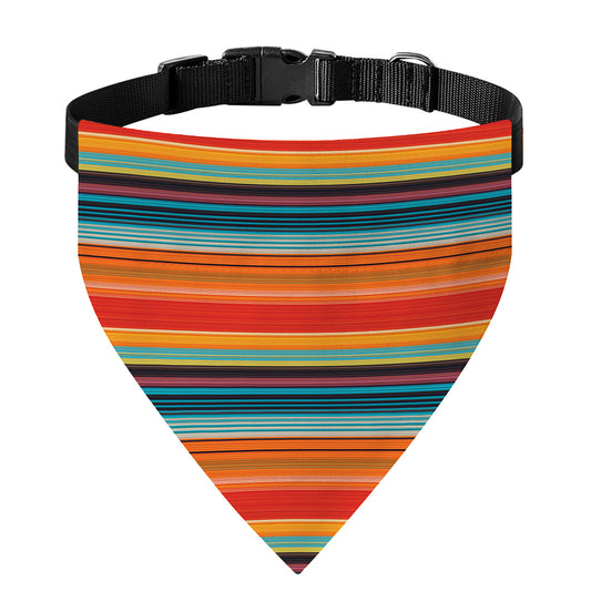Ethnic Mexican Blanket Pattern Print Over The Collar Dog Bandana