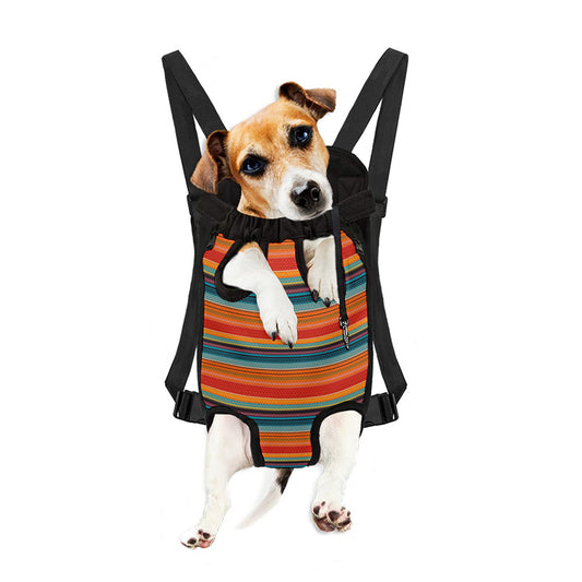 Ethnic Mexican Blanket Pattern Print Pet Carrier Backpack