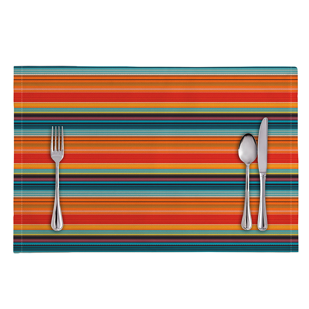 Ethnic Mexican Blanket Pattern Print Placemat