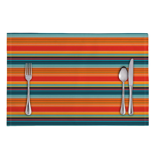 Ethnic Mexican Blanket Pattern Print Placemat