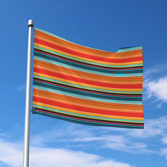 Ethnic Mexican Blanket Pattern Print Polyester Flag