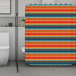 Ethnic Mexican Blanket Pattern Print Polyester Shower Curtain