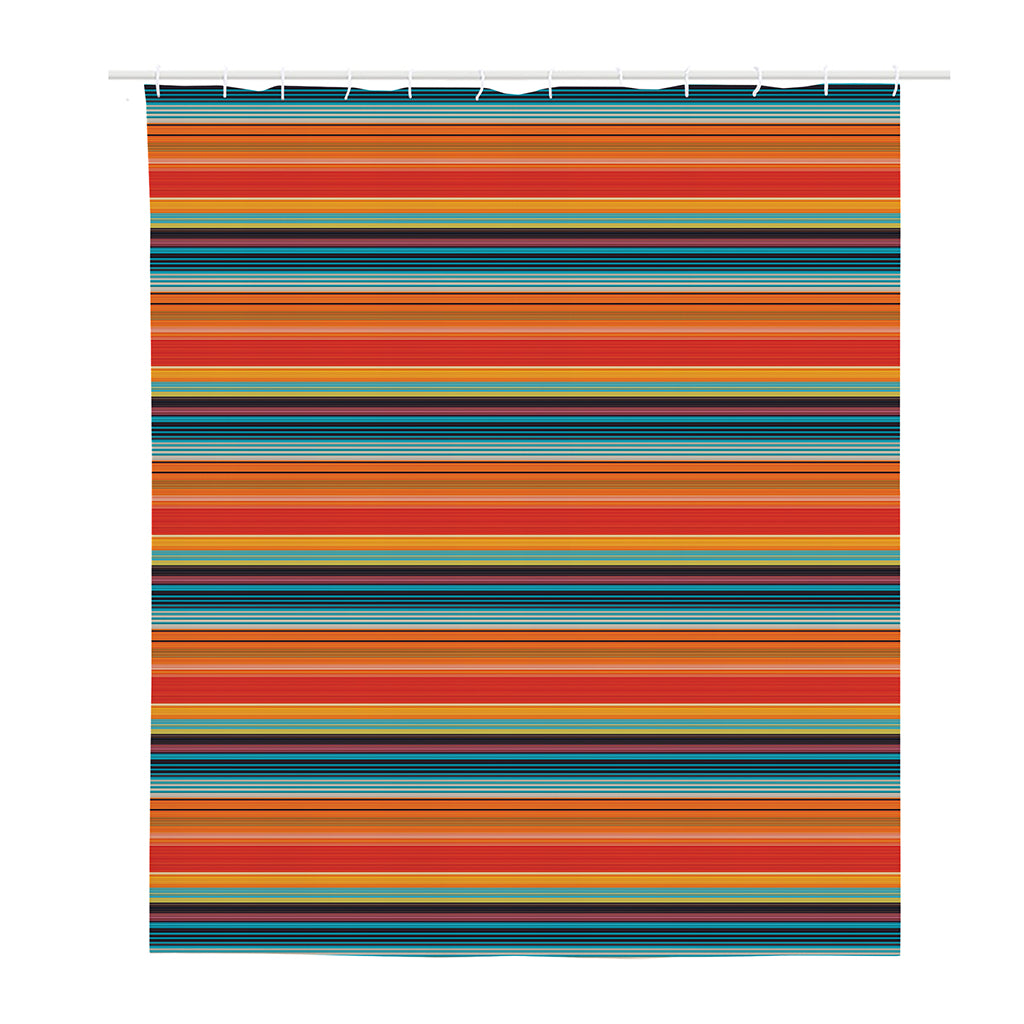 Ethnic Mexican Blanket Pattern Print Polyester Shower Curtain