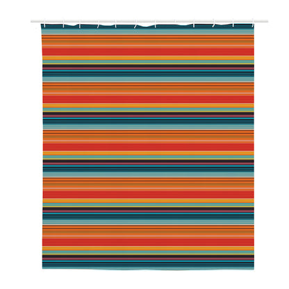 Ethnic Mexican Blanket Pattern Print Polyester Shower Curtain