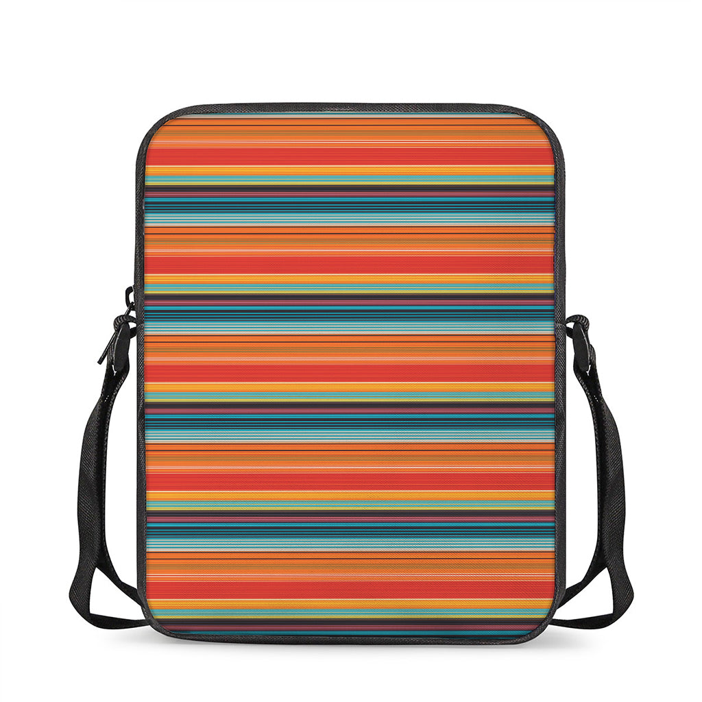 Ethnic Mexican Blanket Pattern Print Rectangular Crossbody Bag