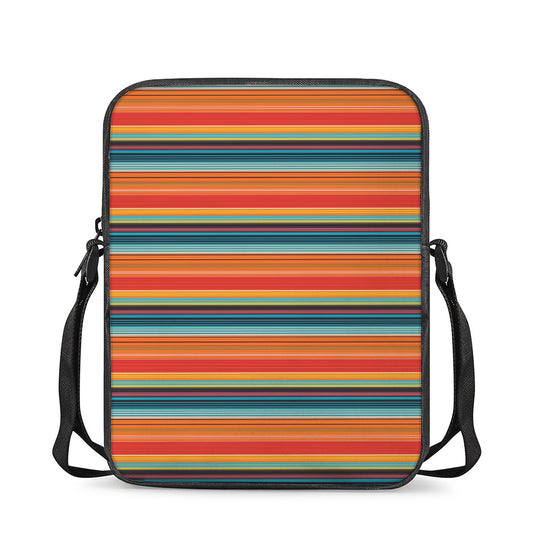 Ethnic Mexican Blanket Pattern Print Rectangular Crossbody Bag