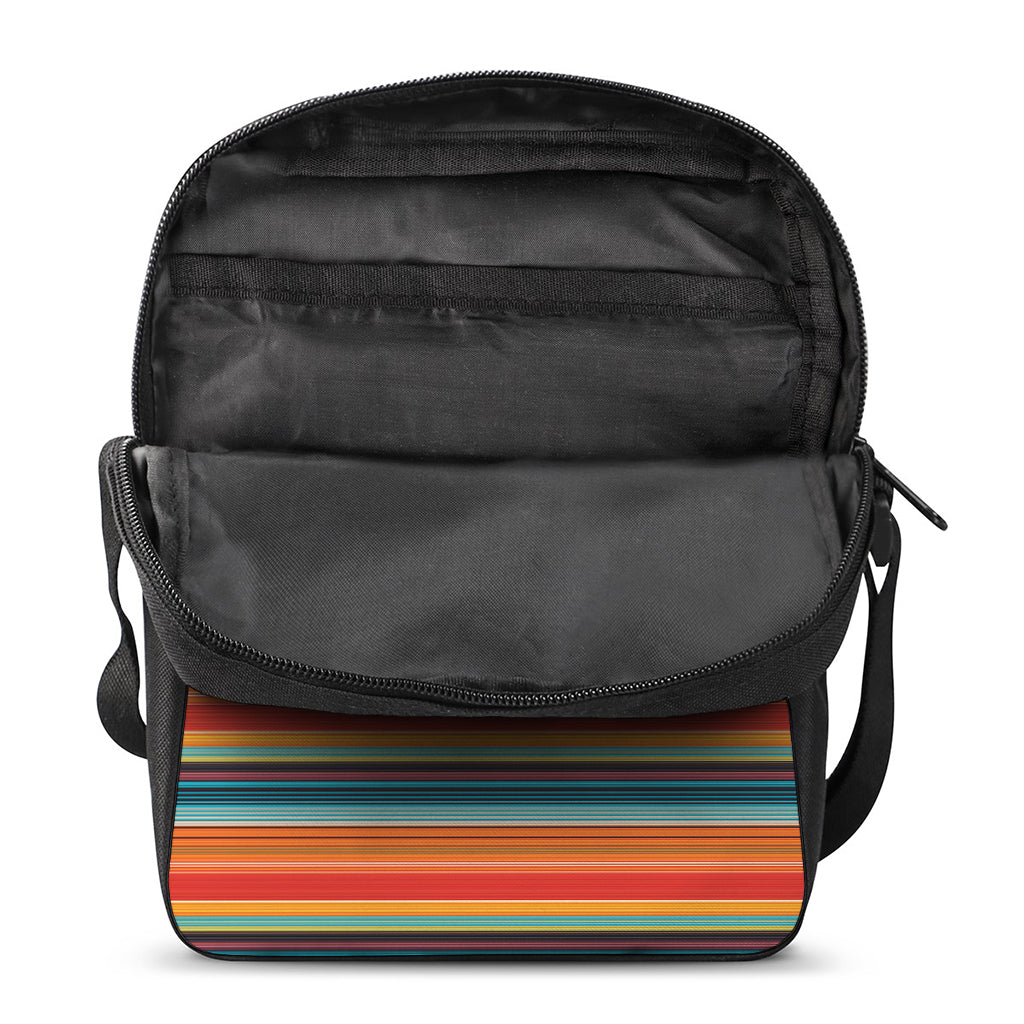 Ethnic Mexican Blanket Pattern Print Rectangular Crossbody Bag