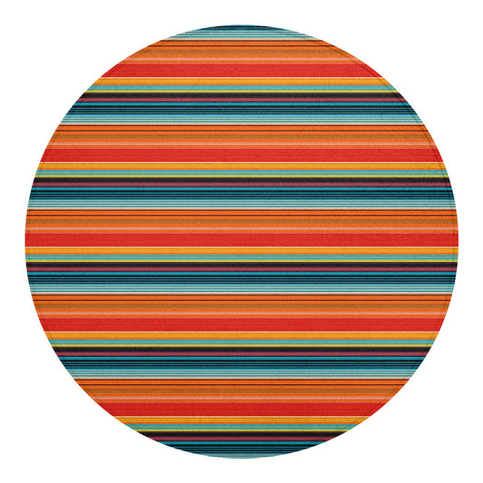 Ethnic Mexican Blanket Pattern Print Round Blanket