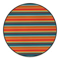 Ethnic Mexican Blanket Pattern Print Round Floor Mat