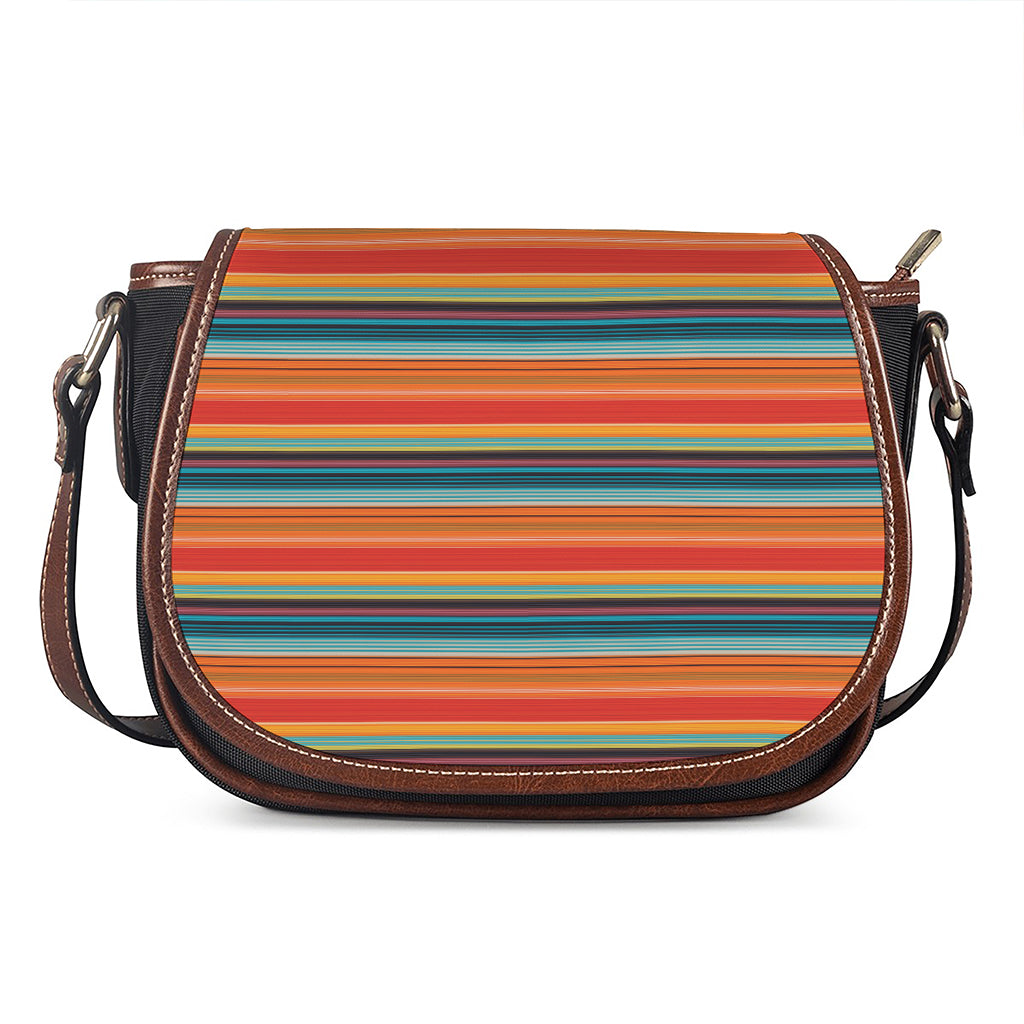 Ethnic Mexican Blanket Pattern Print Saddle Bag