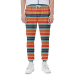 Ethnic Mexican Blanket Pattern Print Scuba Joggers