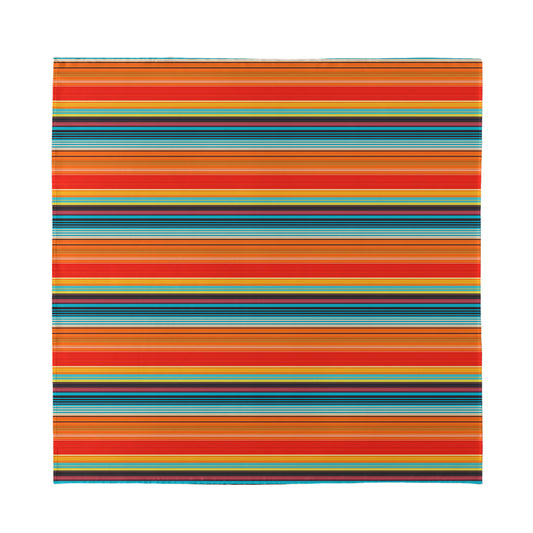 Ethnic Mexican Blanket Pattern Print Silk Bandana