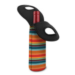 Ethnic Mexican Blanket Pattern Print Single Neoprene Wine Tote