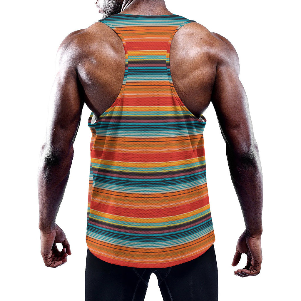 Ethnic Mexican Blanket Pattern Print Training Tank Top