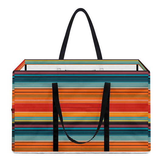 Ethnic Mexican Blanket Pattern Print Utility Tote Bag