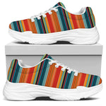 Ethnic Mexican Blanket Pattern Print White Chunky Shoes