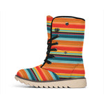 Ethnic Mexican Blanket Pattern Print Winter Boots