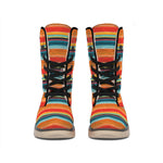 Ethnic Mexican Blanket Pattern Print Winter Boots