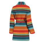 Ethnic Mexican Blanket Pattern Print Women's Bathrobe