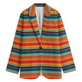 Ethnic Mexican Blanket Pattern Print Women's Blazer