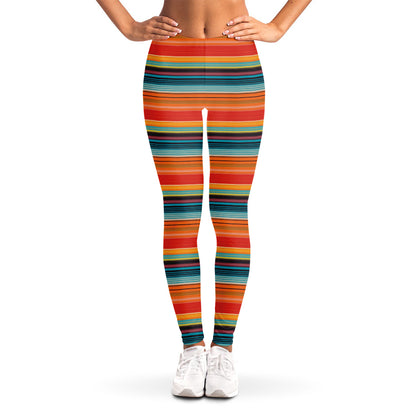 Ethnic Mexican Blanket Pattern Print Women's Leggings