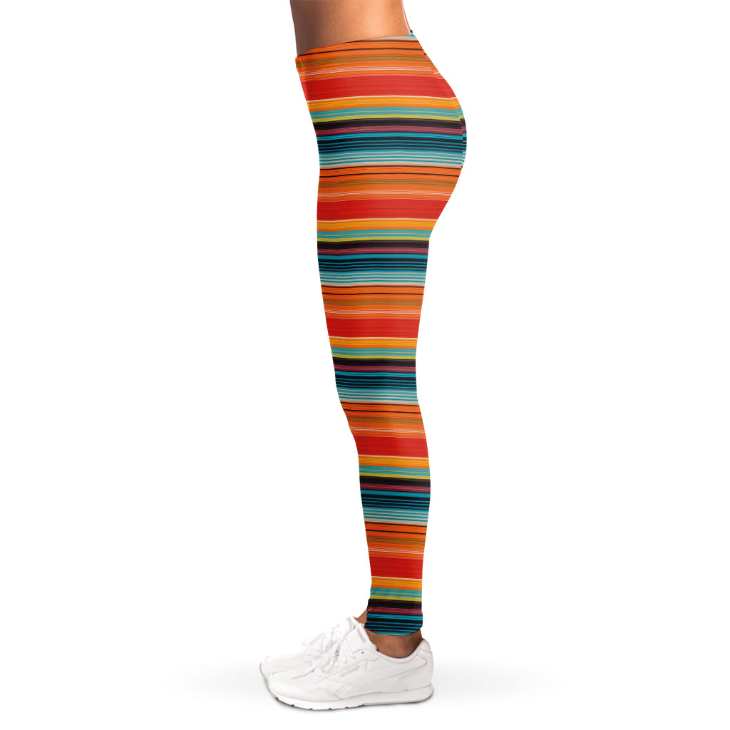 Ethnic Mexican Blanket Pattern Print Women's Leggings