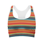 Ethnic Mexican Blanket Pattern Print Women's Sports Bra