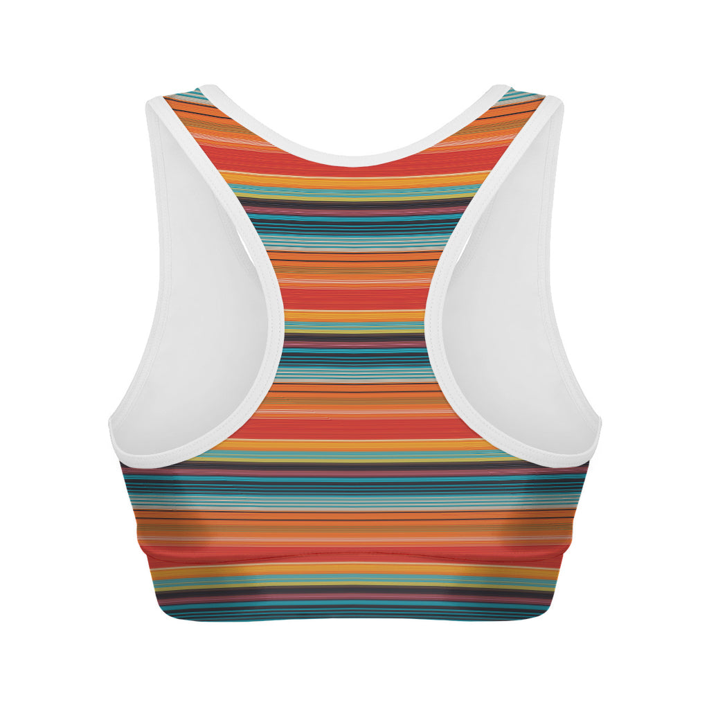 Ethnic Mexican Blanket Pattern Print Women's Sports Bra