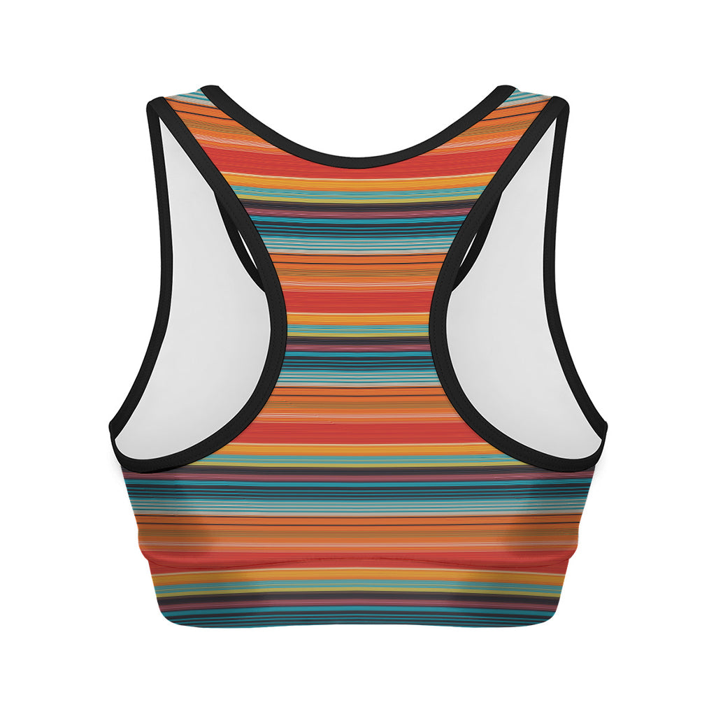 Ethnic Mexican Blanket Pattern Print Women's Sports Bra