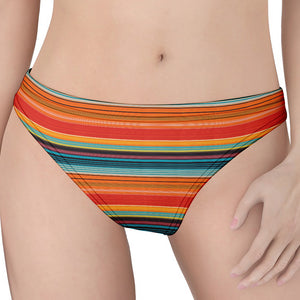 Ethnic Mexican Blanket Pattern Print Women's Thong