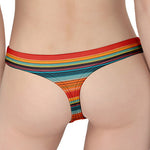 Ethnic Mexican Blanket Pattern Print Women's Thong