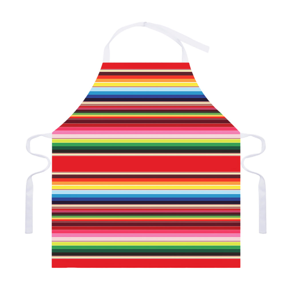 Ethnic Mexican Blanket Stripe Print Adjustable Apron