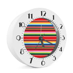 Ethnic Mexican Blanket Stripe Print Alarm Clock