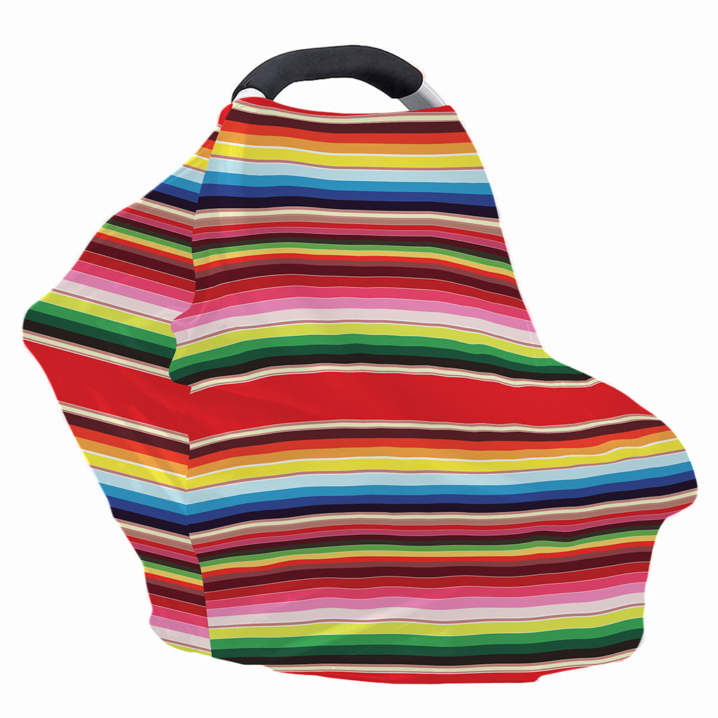 Ethnic Mexican Blanket Stripe Print Baby Seat Cover