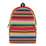 Ethnic Mexican Blanket Stripe Print Backpack