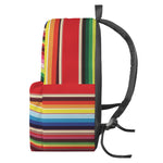 Ethnic Mexican Blanket Stripe Print Backpack