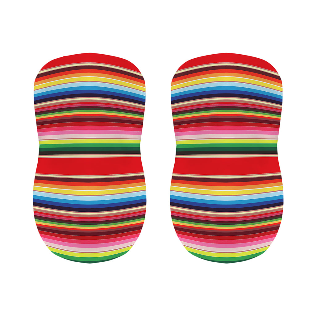 Ethnic Mexican Blanket Stripe Print Bar Stool Covers