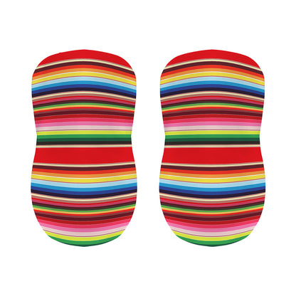 Ethnic Mexican Blanket Stripe Print Bar Stool Covers