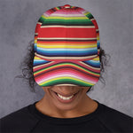 Ethnic Mexican Blanket Stripe Print Baseball Cap