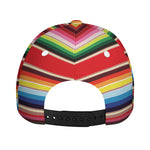 Ethnic Mexican Blanket Stripe Print Baseball Cap