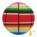 Ethnic Mexican Blanket Stripe Print Basketball