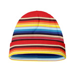 Ethnic Mexican Blanket Stripe Print Beanie