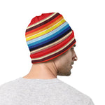 Ethnic Mexican Blanket Stripe Print Beanie