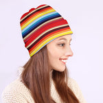 Ethnic Mexican Blanket Stripe Print Beanie
