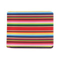 Ethnic Mexican Blanket Stripe Print Bifold Wallet